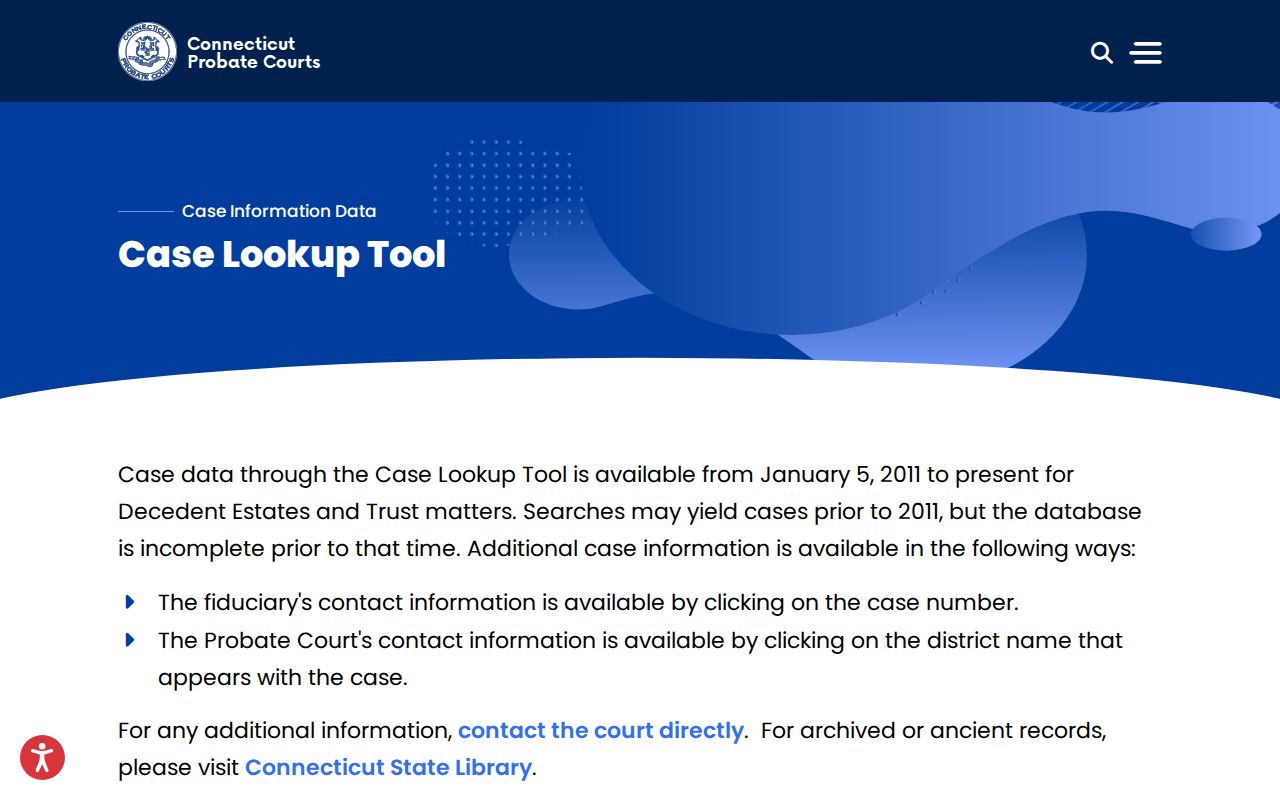 Hamden court dockets Probate Court case lookup